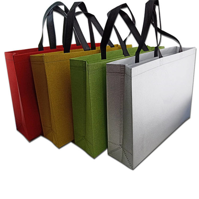 Estilo de corte a óleo Reutilizável impermeável PP tecido Laminado Sacos de compras com logotipos personalizados