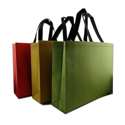 Estilo de corte a óleo Reutilizável impermeável PP tecido Laminado Sacos de compras com logotipos personalizados