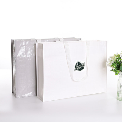 Saco de compras de tecido de PP reutilizável para compras de negócios Impressão personalizada e ecológico