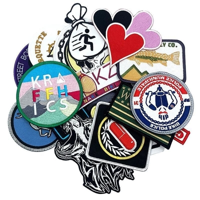 3D Fabric Custom Embroidered Patch Badges para decoração Sequins Embroidering de roupas