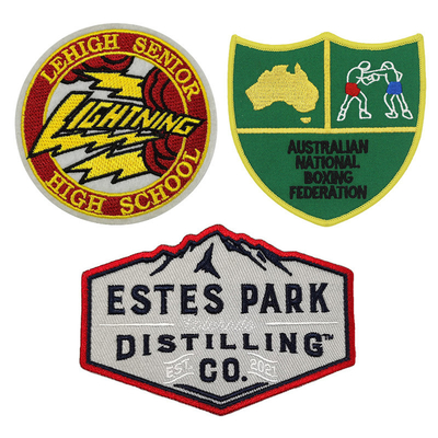 3D bordado personalizado Patch Iron em patches para roupas em tecido