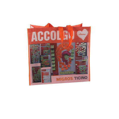 Saco de compras não tecido de grande capacidade com material ecológico e impressão personalizada
