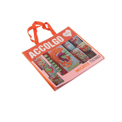 Saco de compras não tecido de grande capacidade com material ecológico e impressão personalizada