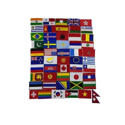 Patches bordados de bandeira de Hong Kong para roupas de material plástico