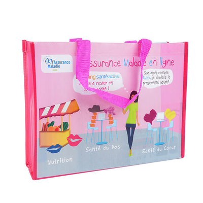 OEM/ODM aceitável Bolsas de Tote Pp não tecidas multicoloridas para compras Logotipo personalizado
