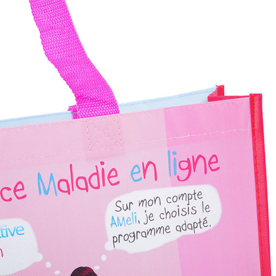 OEM/ODM aceitável Bolsas de Tote Pp não tecidas multicoloridas para compras Logotipo personalizado