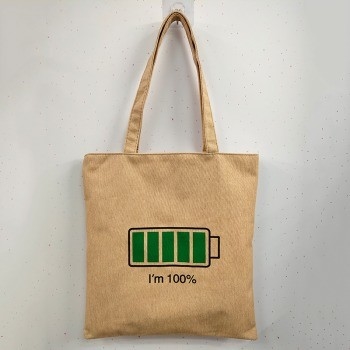 Bolsa de Tote Impressa de Moda de desenhos animados de cor personalizada ecológica para compras femininas