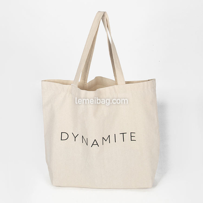 Exposição Impressão personalizada Eco reciclado Saco de compras em branco Saco simples de algodão orgânico de lona com logotipo