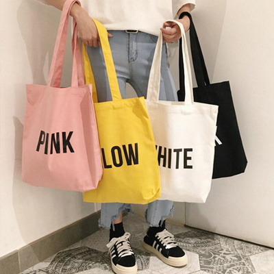 Eco Amigável Mulheres Reutilizáveis Saco de algodão de lona Custom Impresso Tote orgânico para mercearia