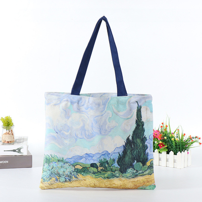 Logotipo personalizado Impresso Reciclado Reutilizável Sublimação Tote Saco para Negócios Compras de Alimentos
