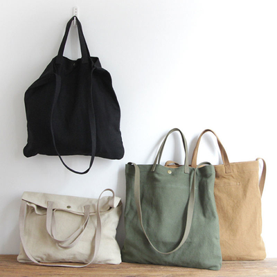 Promoção Mulheres de algodão natural durável de lona de compras Tote Saco para compras de negócios