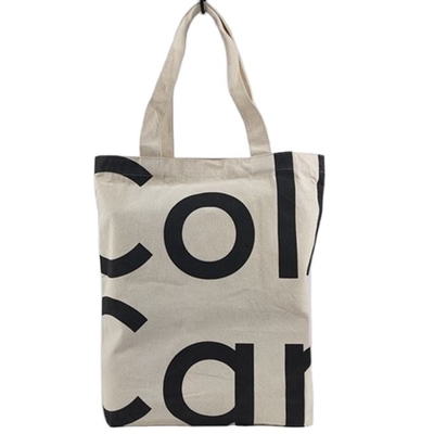 Compras Custom Tote Bag com Logotipo Personalizado Large Canvas Bag de algodão