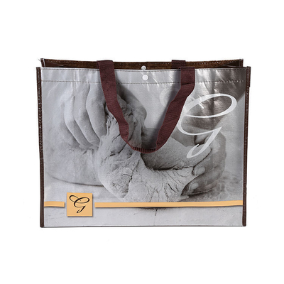 Aceitável OEM/ODM Impressão personalizada Reutilizavel de mantimentos PP Laminado Saco de Tote não tecido