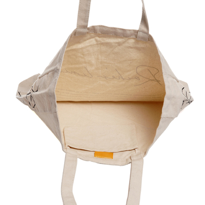 Comprar Saco de Tote de Algodão Reutilizável com Design de Tela em Branco Personalizado