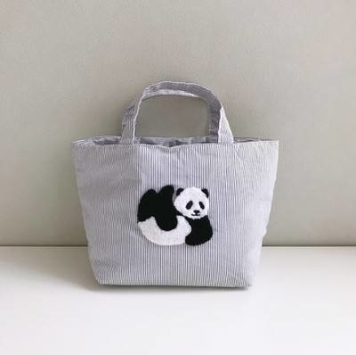 Logotipo personalizado Amor Animal Toalha 3D Borracha de algodão Tote Bag para conveniência de compras