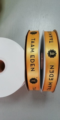 Faixa de cetim personalizada com padrão de cara única ou dupla