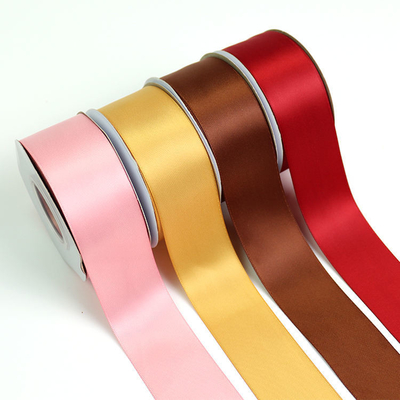 Alta Tenacidade Dupla Cara Personalizada 100% Poliéster RPET Plain Silk Satin Ribbon Roll