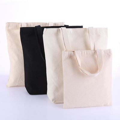 Promoção Logotipo personalizado Bolsas de compras de algodão impressas em cores personalizadas e logotipo personalizado