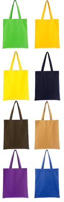 Promoção Logotipo personalizado Bolsas de compras de algodão impressas em cores personalizadas e logotipo personalizado