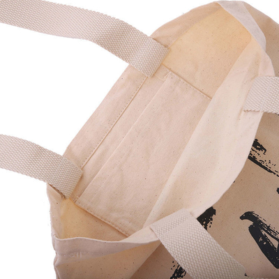Compras feitas de bolsas de toque de lona personalizadas com materiais ecológicos e logotipos impressos