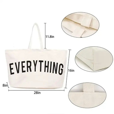 Logotipo personalizado Eco-friendly Heavy-duty Oversize Grande Comércio de Alimentos algodão de lona Tote Saco