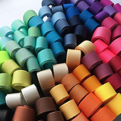 6mm-40mm 196 opções de cores personalizadas faixa de poliéster grosso em tecido de cetim