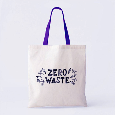 Saco de algodão reciclável feito de algodão reutilizável sustentável