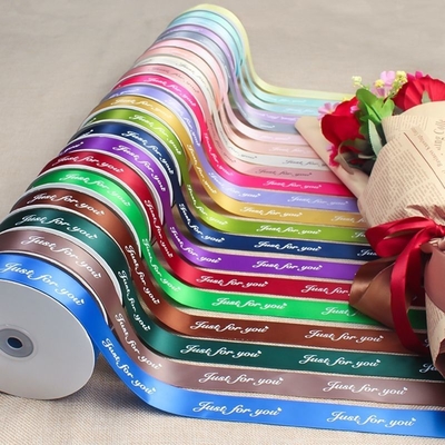 Impressão personalizada de luxo de marca personalizada de São Valentim Feliz Natal Presente de fita com logotipo