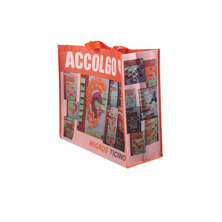 Saco de compras não tecido de grande capacidade com material ecológico e impressão personalizada