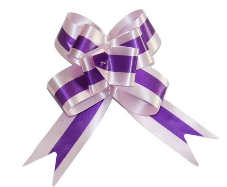 Nice and Fastness Color Organza Pull String Arcos para festa de casamento em material de cetim