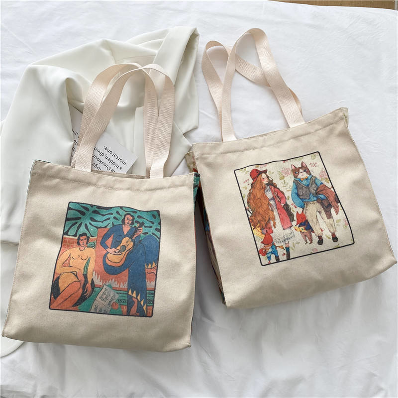 OEM Customizado Saco de compras de lona de algodão pesado com design de logotipo personalizado