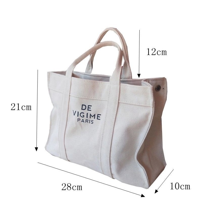 Saco de compras de tecido grosso de grande capacidade personalizável de algodão ecológico
