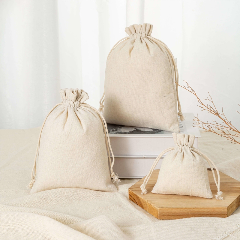 Logotipo personalizado Eco-friendly Luxury Soft Bag de algodão para organização de jóias duráveis